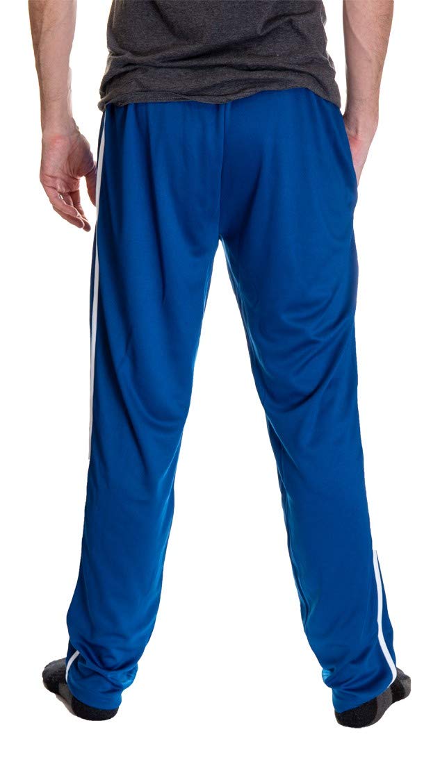 NHL Men's Open Bottom Striped Training Lounge Pants with Pockets