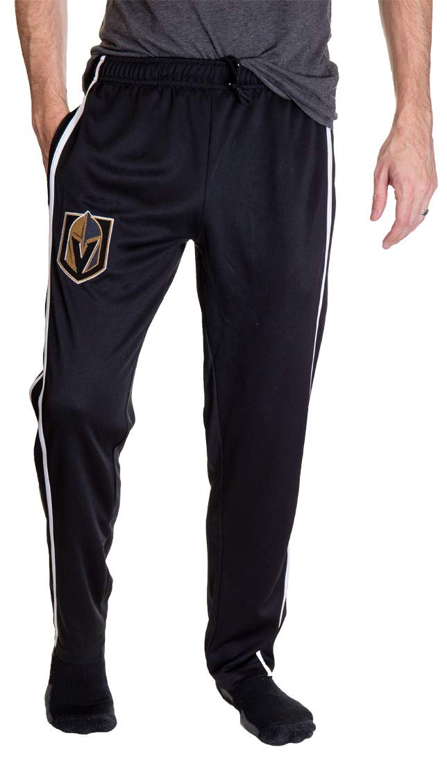NHL Men's Open Bottom Striped Training Lounge Pants with Pockets