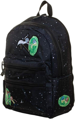 Rick and Morty Universe Portals Double Z Padded Laptop 17" Adult Backpack