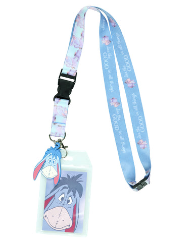 Disney Winnie the Pooh Eeyore See the Good Breakaway Lanyard ID Badge Holder