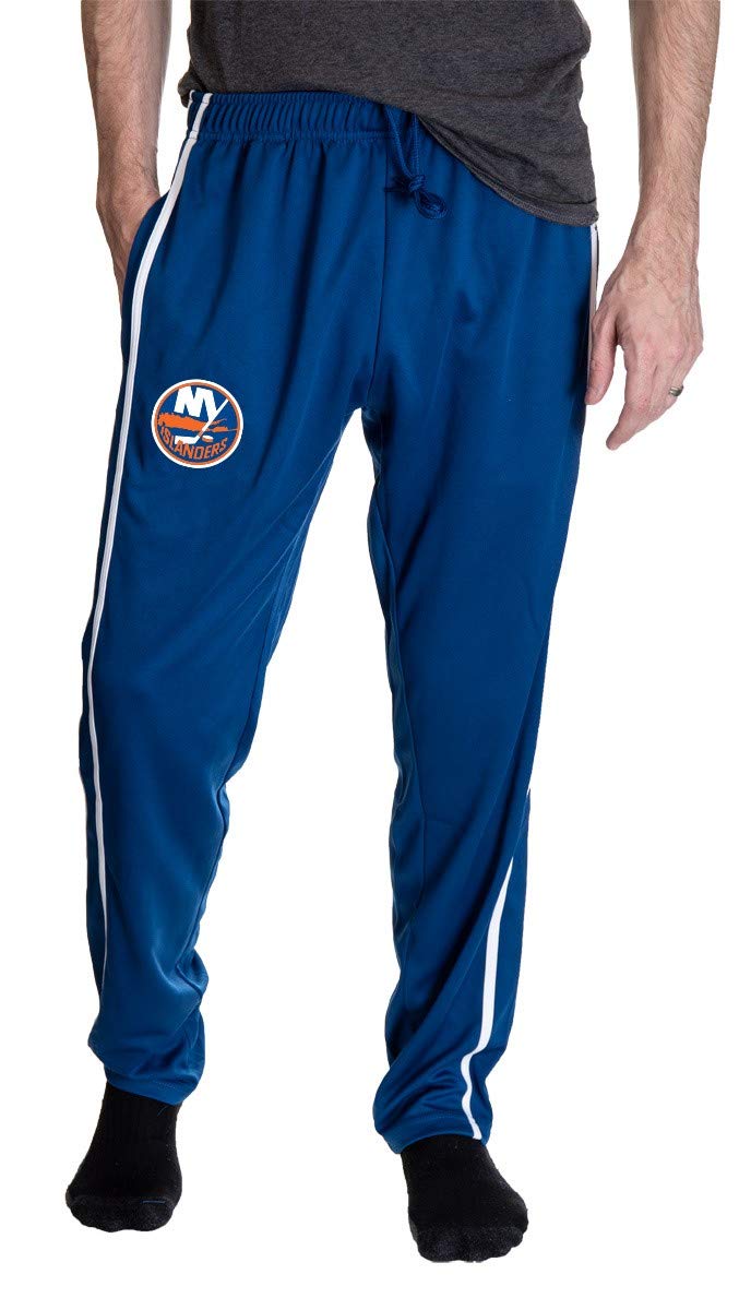NHL Men's Open Bottom Striped Training Lounge Pants with Pockets