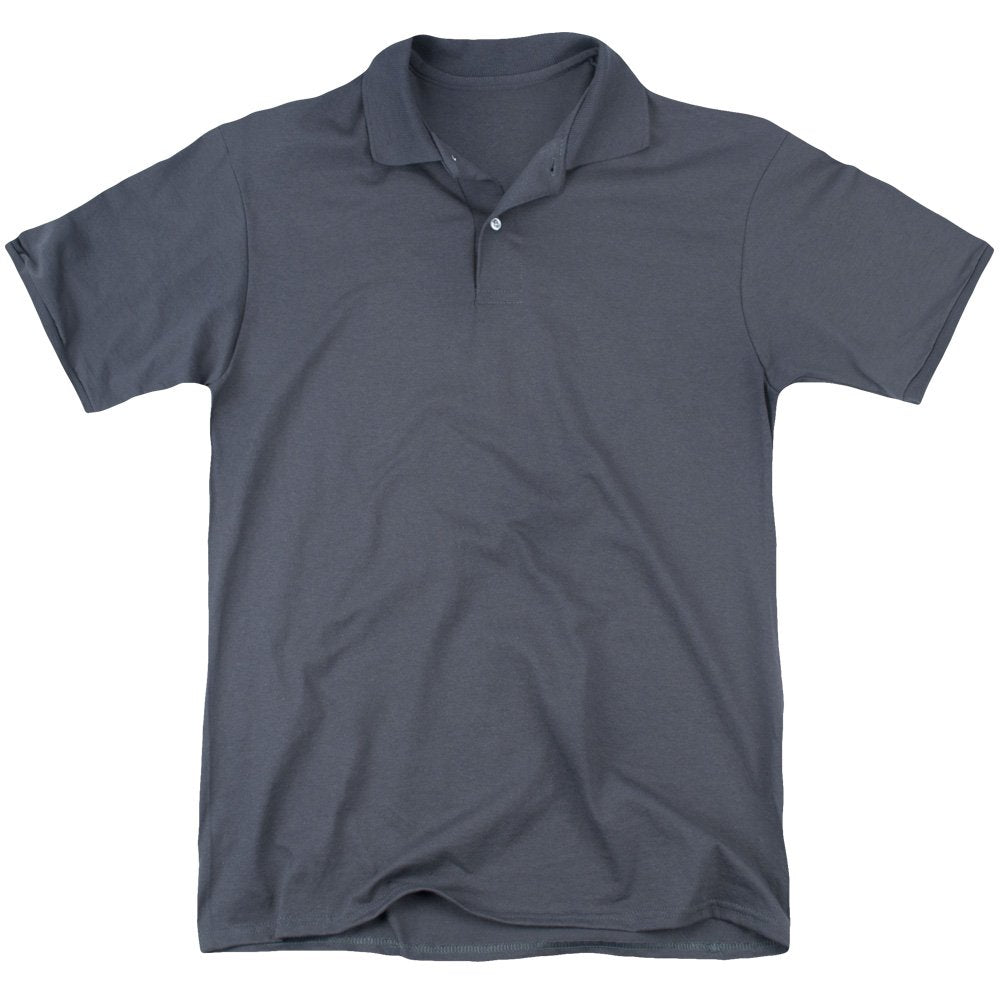 Masters Of The Universe He Man (Back Print) Mens Polo Shirt Charcoal SM