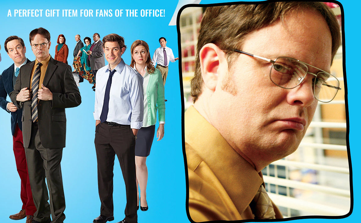 The Office Big Face Dwight Schrute Blanket 46" X 60" Flannel Fleece Throw