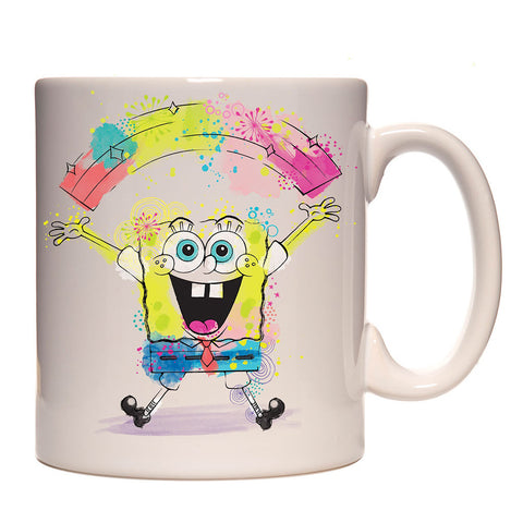 Spongebob Squarepants Happy Art Ceramic Coffee Mug 11 Oz. Beverage Cup