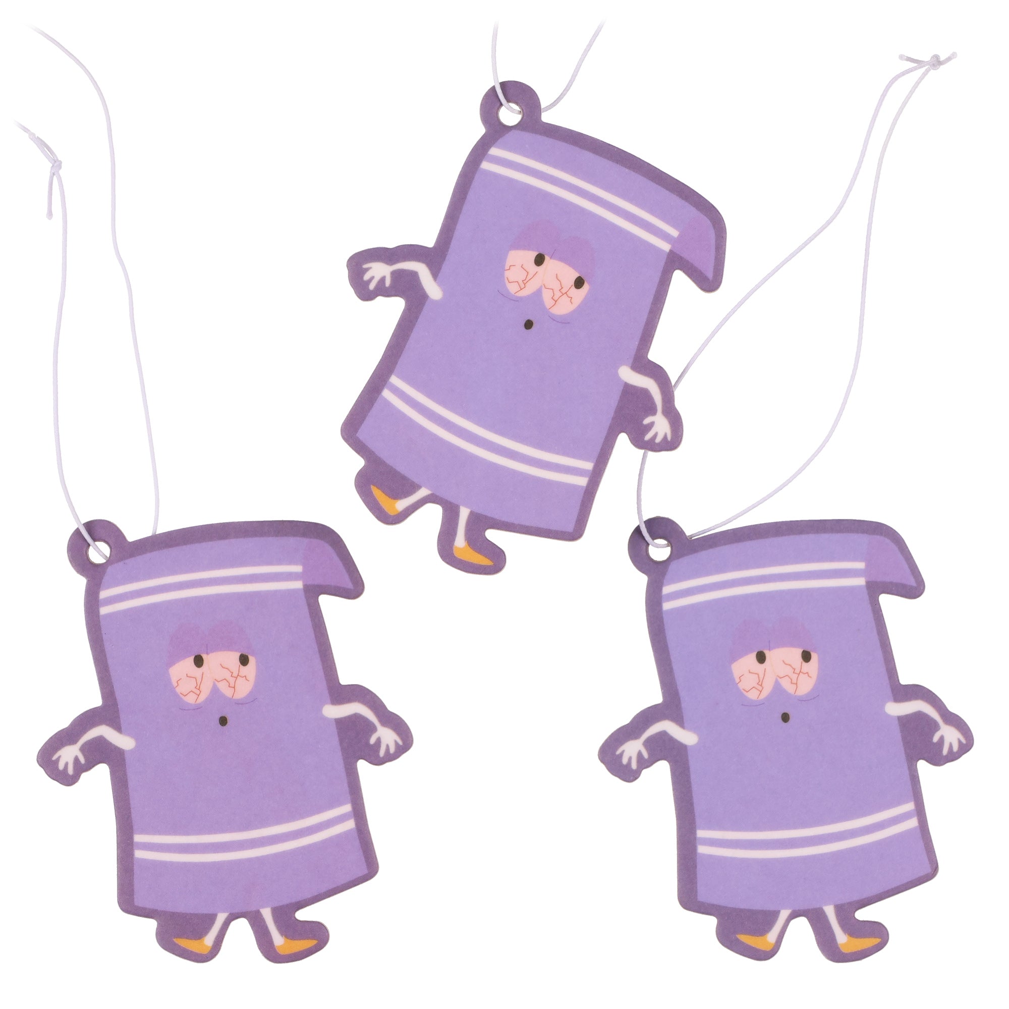 South Park Towelie Cardboard Hanging Air Freshener 3-Pack Set (Patchouli Scent)