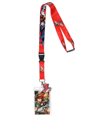 Persona 5 Royal Lanyard Badge Holder with 2" Tophat Phantom Thieves Pendant