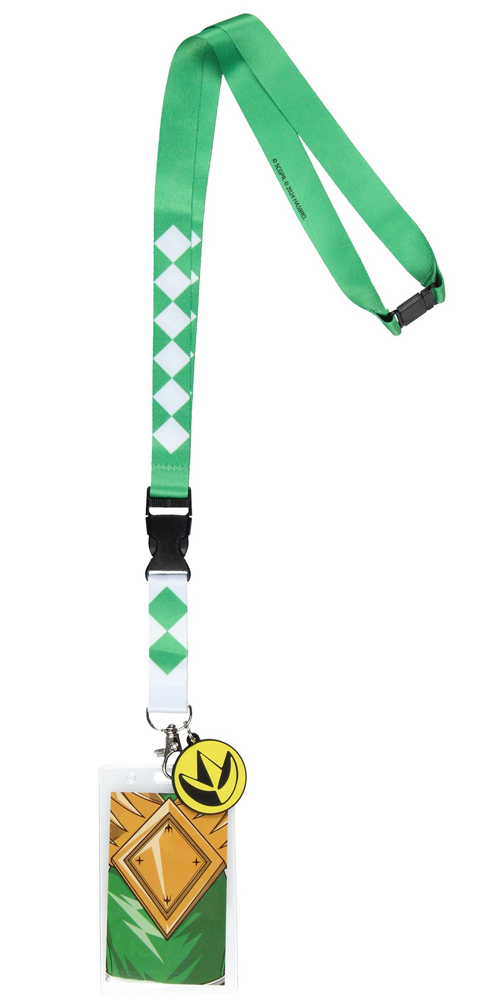 Power Rangers Green Ranger ID Lanyard Badge Holder w Dragonzord Pendant