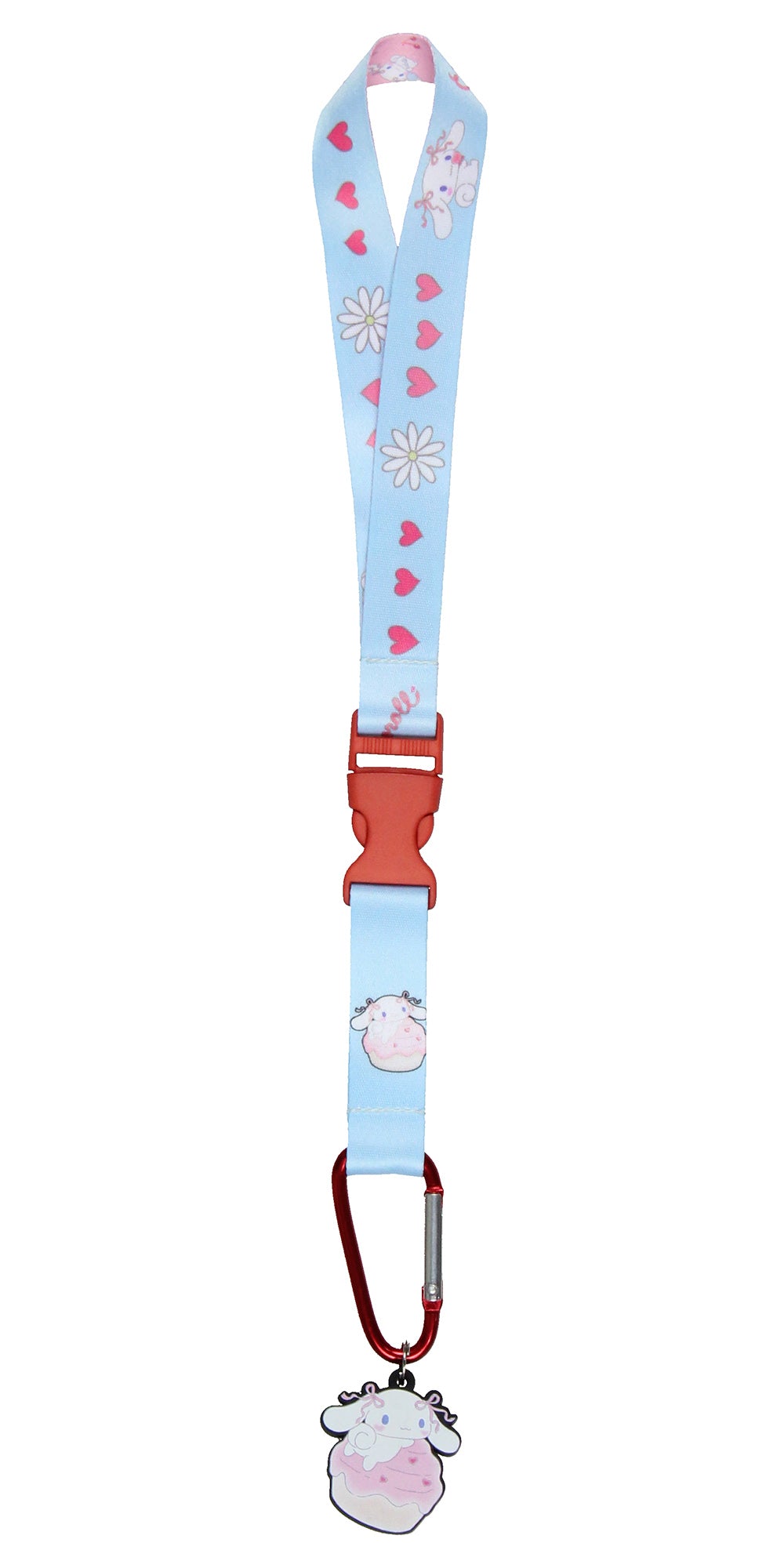Sanrio Cinnamoroll Wrist Strap Lanyard For Keys Keychain Wallet with Carabiner