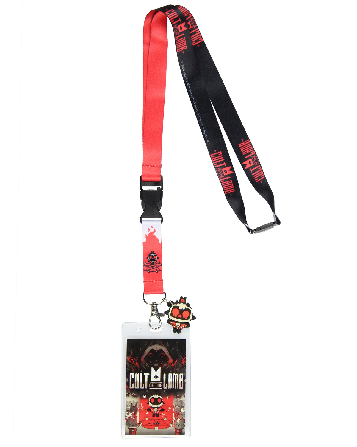 Cult Of The Lamb Video Game ID Lanyard Badge Holder Possessed Lamb Charm