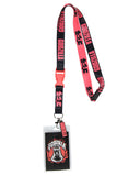 Godzilla Kaiju Gojira ID Reversible Lanyard Badge Holder w Godzilla Rubber Charm