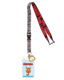 Garfield Comics Garfield & Friends ID Lanyard Badge Holder Garfield Rubber Charm