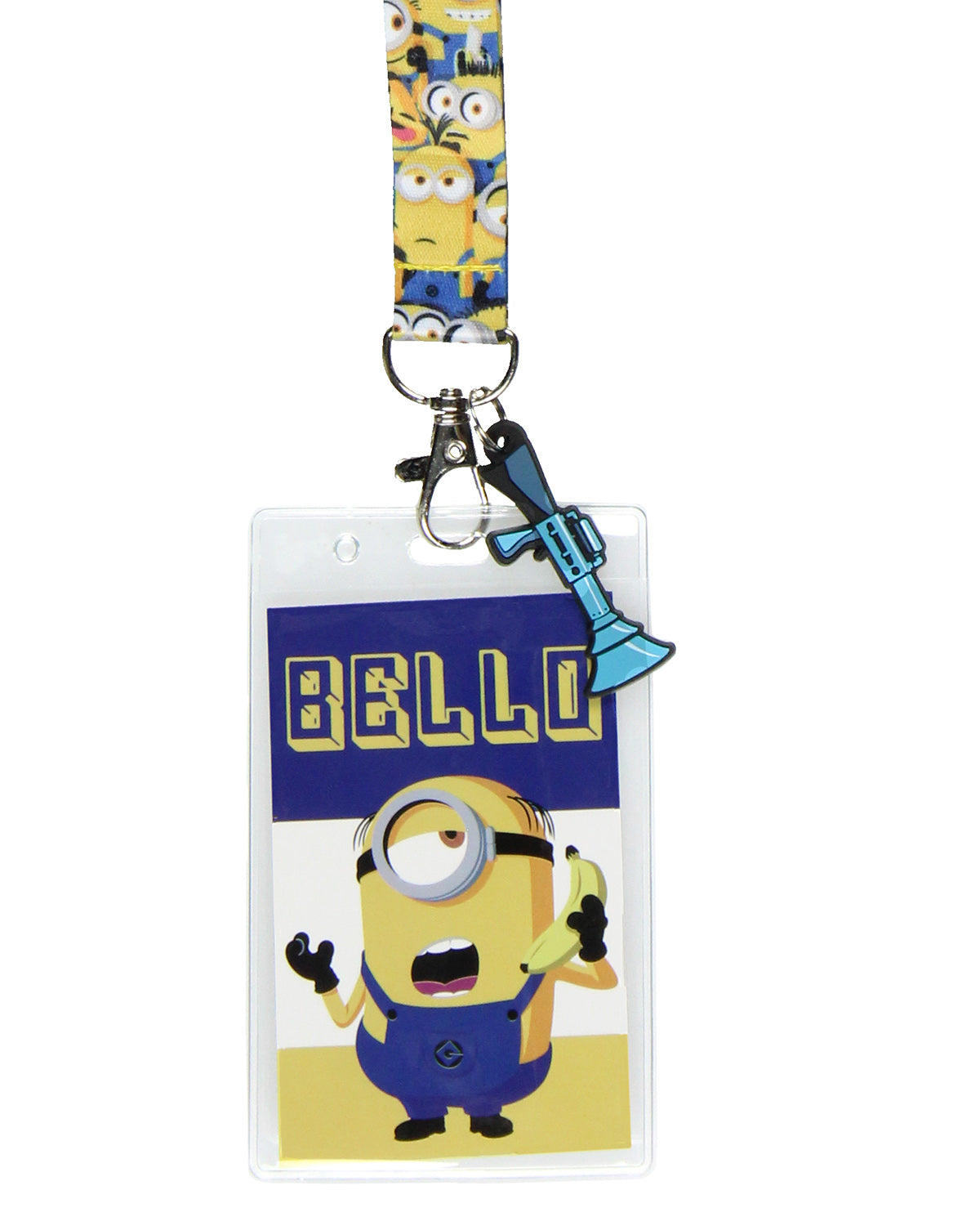Despicable Me Minions Bello ID Lanyard Badge Holder w Fart Blaster Charm