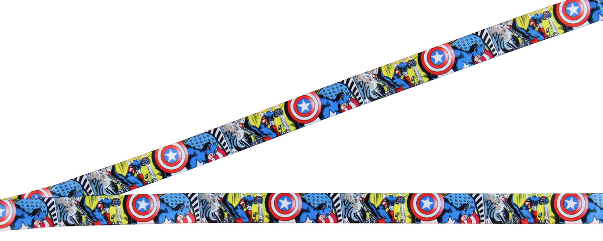 Marvel Captain America Lanyard Badge Holder with 1" Shield Pendant