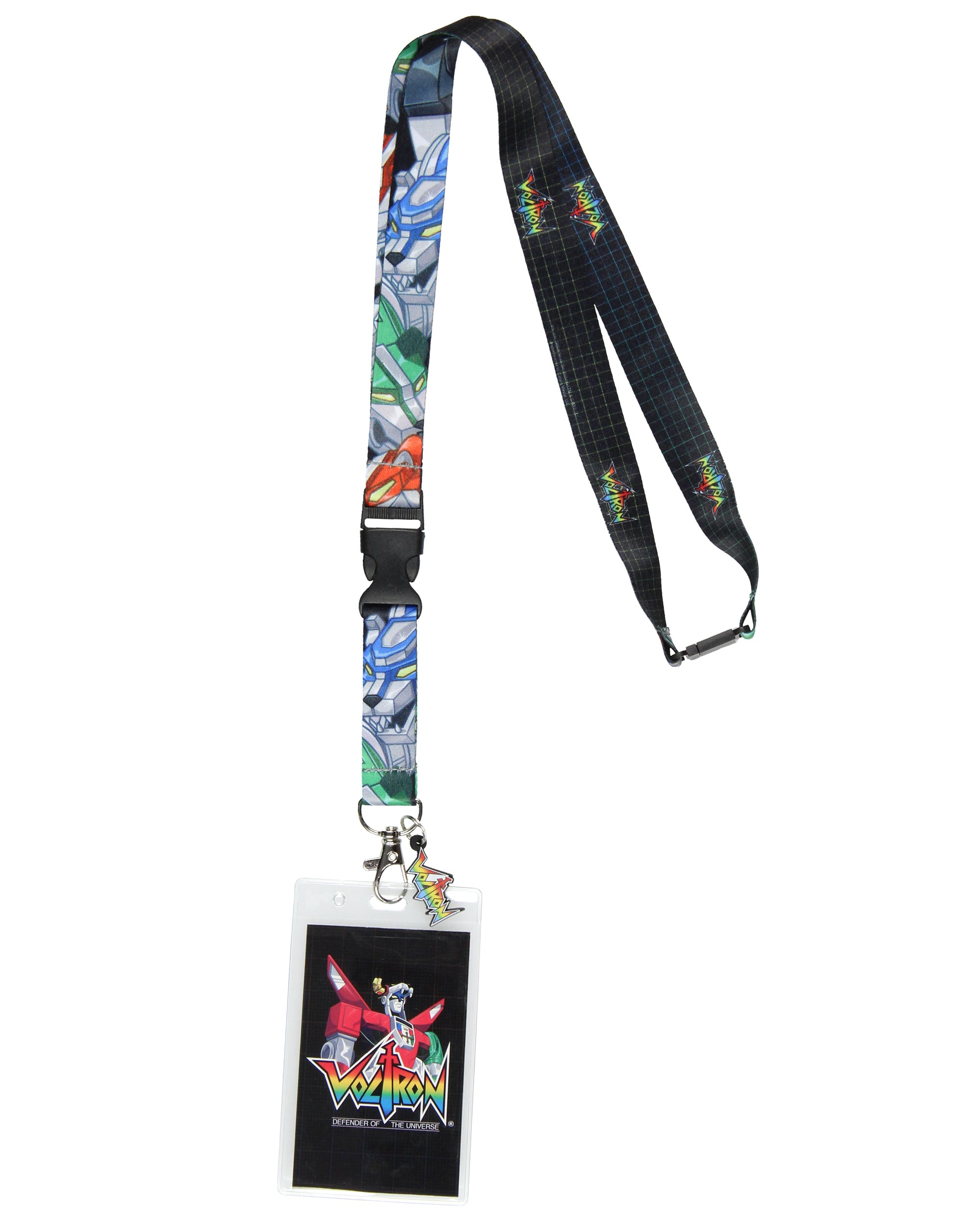 Voltron Defender Of The Universe ID Lanyard Badge Holder Voltron Rubber Charm