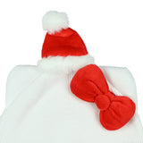 Hello Kitty Beanie Santa Kitty Embroidered Design with 3D Bow Knit Winter Hat