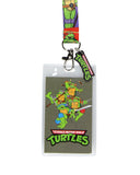 TMNT City Sewer ID Badge Holder Lanyard with 1.5" Rubber Logo Charm
