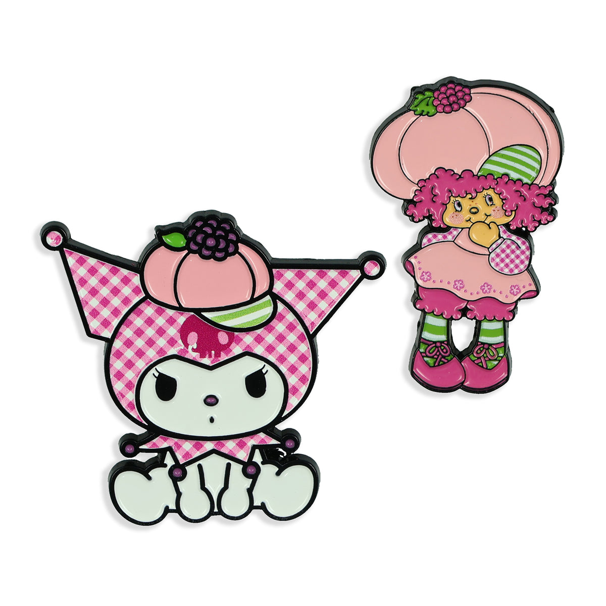 Hello Kitty X Kuromi Enamel Lapel Pin 2-Pack Set
