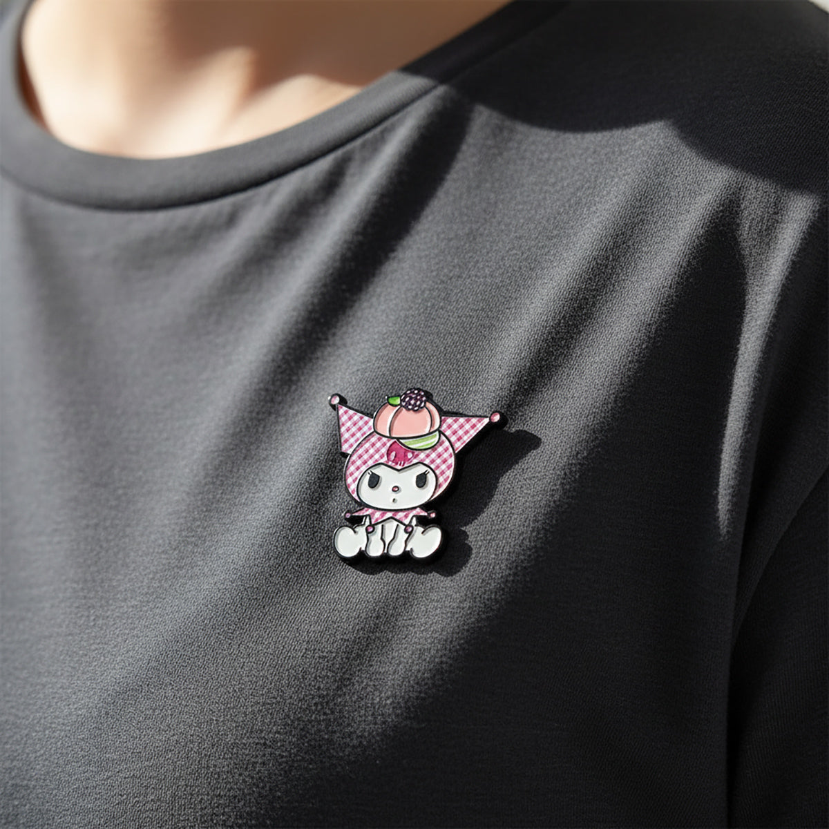 Hello Kitty X Kuromi Enamel Lapel Pin 2-Pack Set