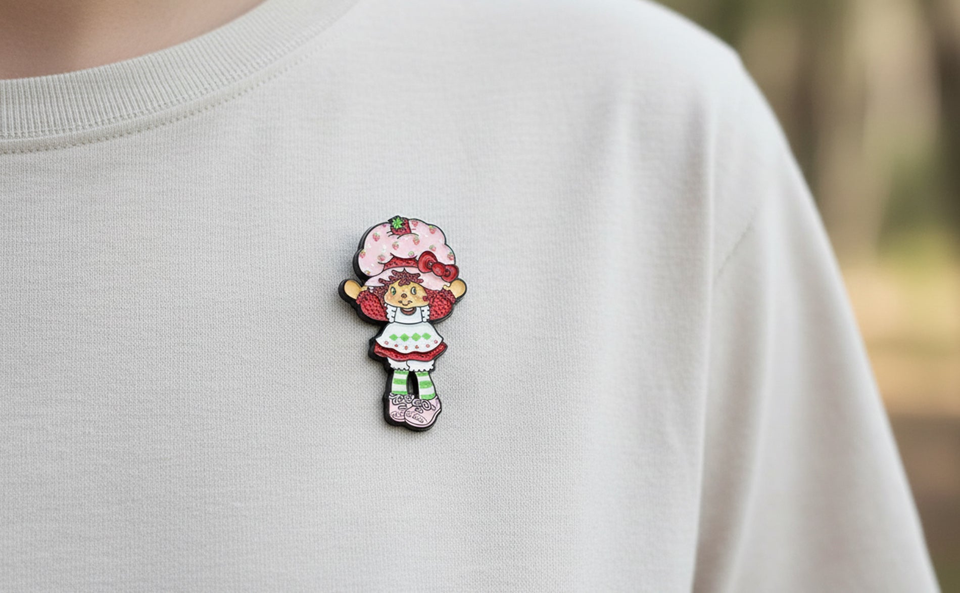 Hello Kitty X Strawberry Shortcake Enamel Lapel Pin 2-Pack Set Shortcake Pin