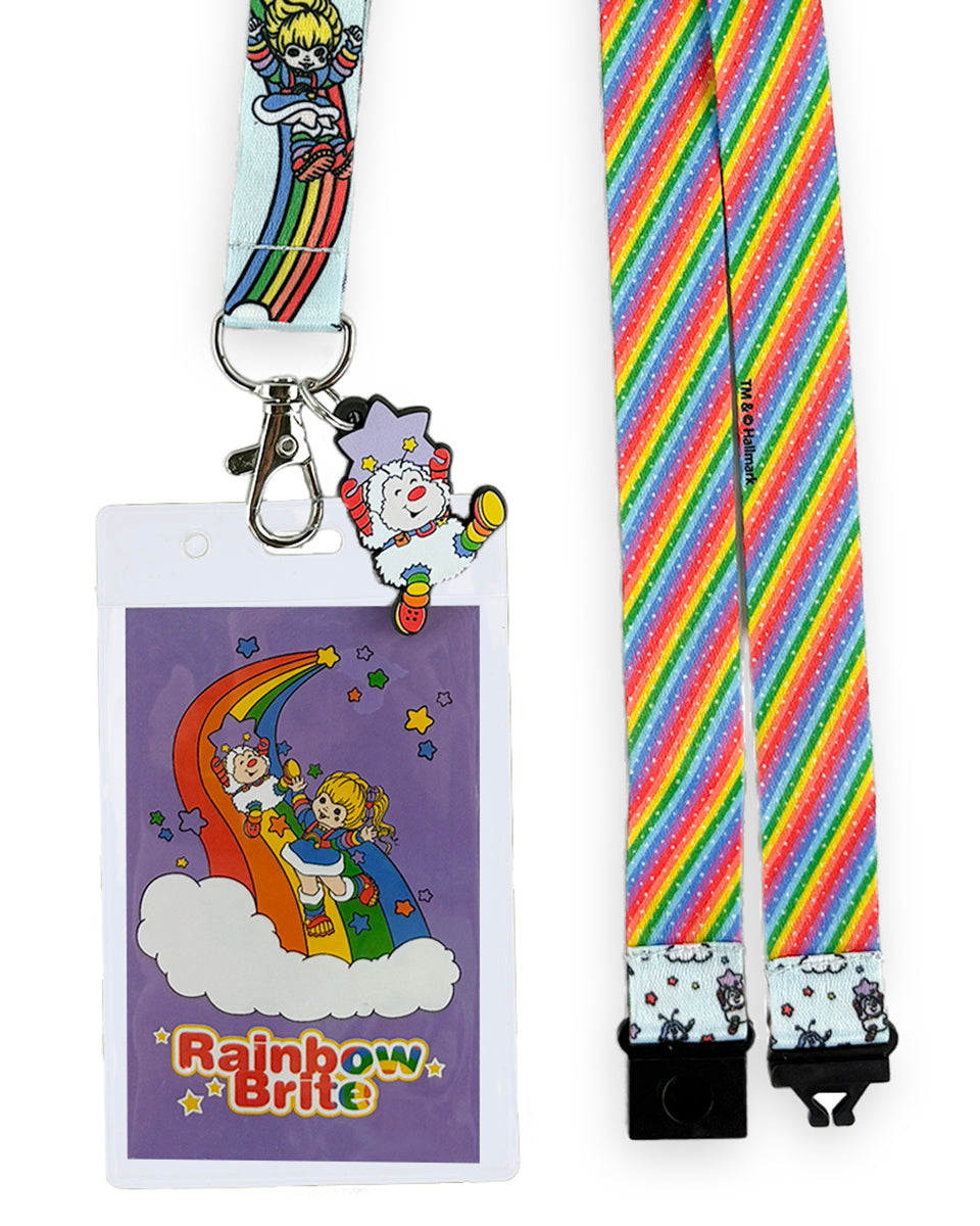 Rainbow Brite Breakaway Lanyard Twink Badge ID Holder With 2" Charm