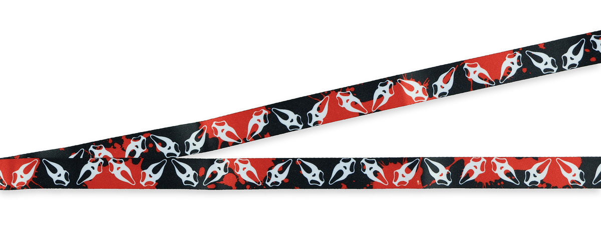 Ghostface Breakaway Lanyard Blood Splatter ID Badge Holder With 2" Charm