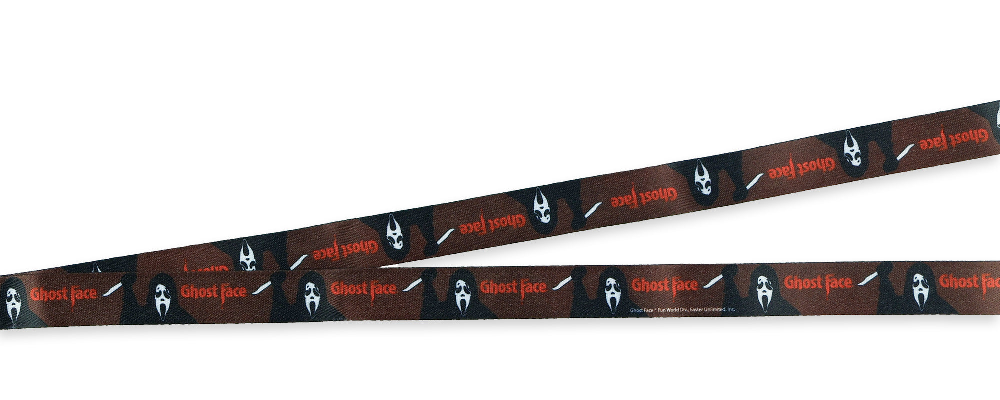 Ghostface Breakaway Lanyard Blood Splatter ID Badge Holder With 2" Rubber Charm