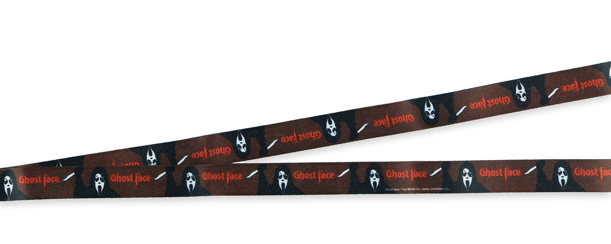 Ghostface Breakaway Lanyard Blood Splatter ID Badge Holder With 2" Charm