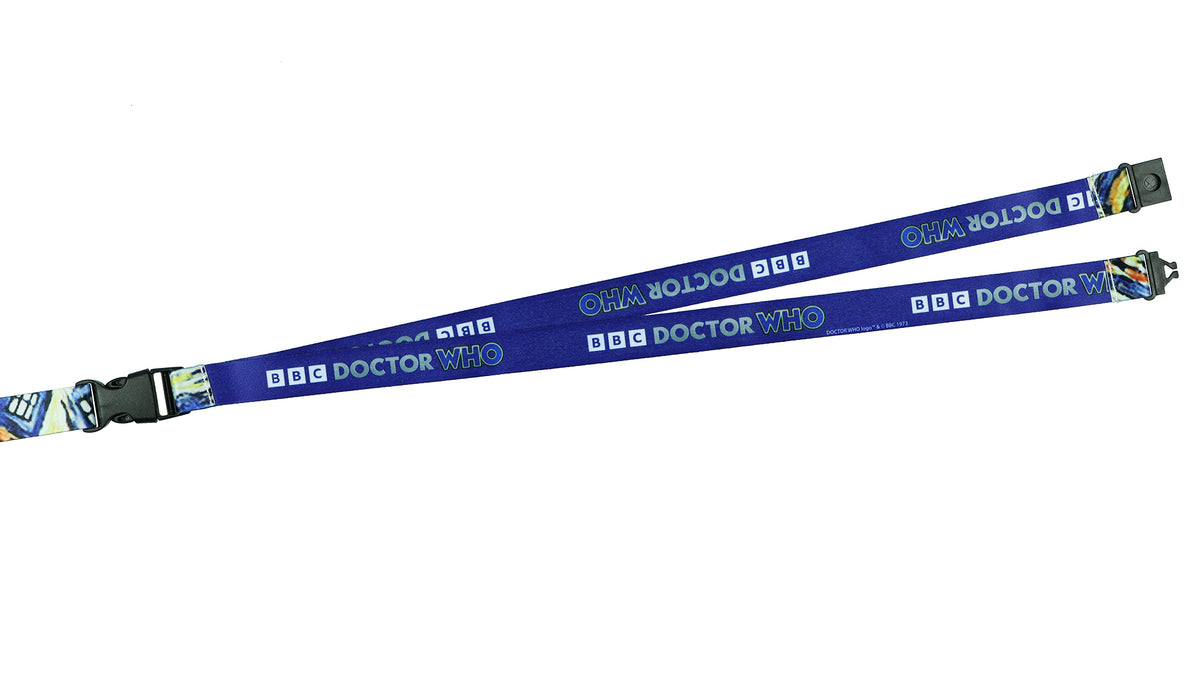 Doctor Who Breakaway Lanyard Exploding TARDIS Badge ID Holder 1.5" TARDIS Charm