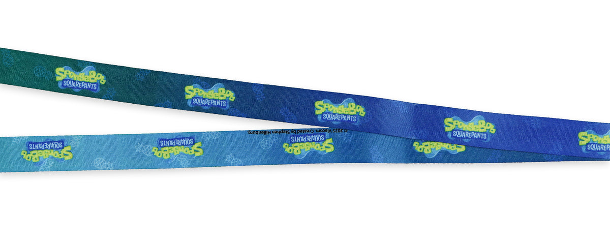 SpongeBob SquarePants Lanyard With Badge ID Holder and 2" Pineapple Charm