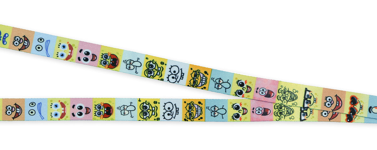 SpongeBob SquarePants Lanyard With Badge ID Holder and 2" Pineapple Charm