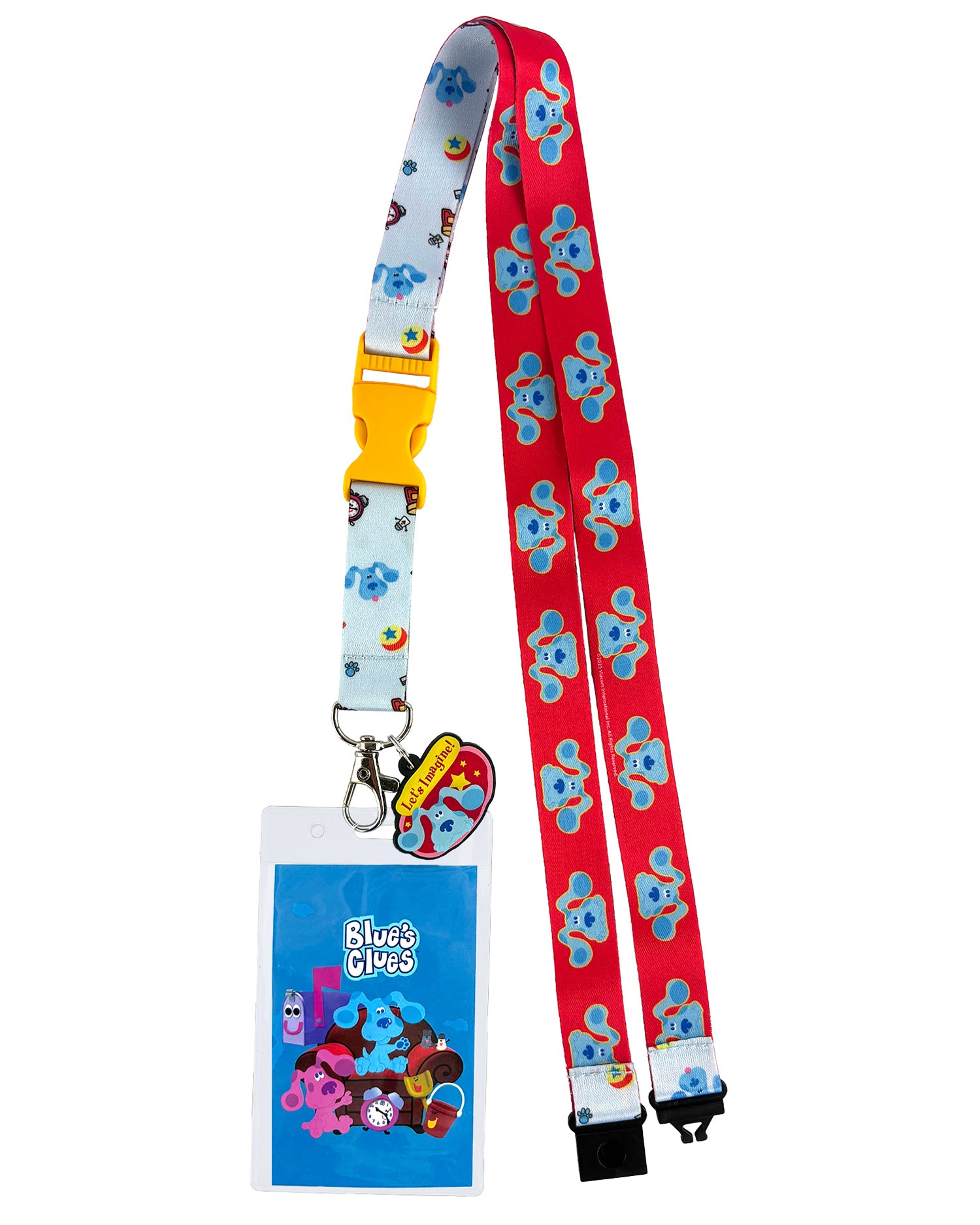 Blue's Clues Lanyard Let's Imagine Design Breakaway ID Badge Holder Keychain