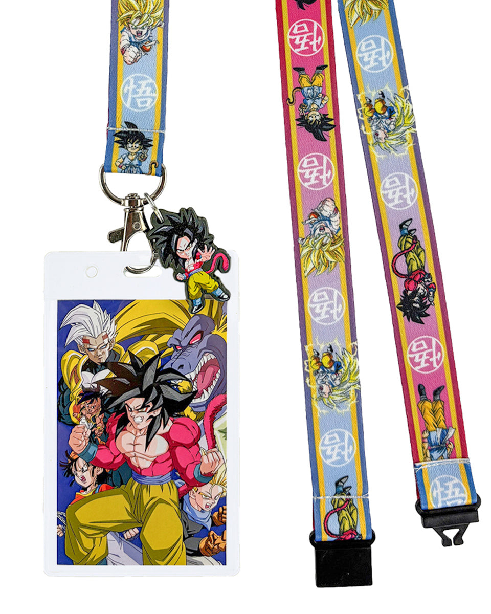 Dragonball GT Lanyard Character Design Breakaway Clear ID Badge Holder Keychain