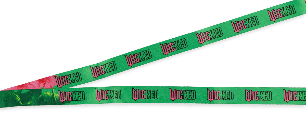Wicked Brakeaway Lanyard Elphaba Glinda Badge ID Holder With 1 1/2" Charm