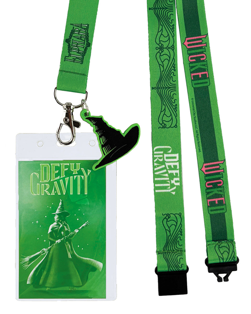 Wicked Breakaway Lanyard Elphaba Defy Gravity ID Holder With 2" Charm