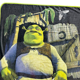 Shrek Blanket With Button Shrek It Out Fleece Throw 45 "X 60"