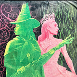 Wicked Blanket With Matching Button Elphaba and Galinda Throw 45" X 60"