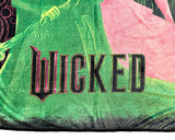 Wicked Blanket With Matching Button Elphaba and Galinda Throw 45" X 60"