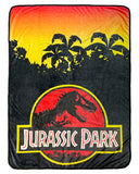 Jurassic Park Blanket With Matching Button T. Rex Sunset Throw 45" X 60"