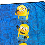 Minions Blanket With Matching Buttons Stuart Phil Dave Carl Throw 45"X 60"