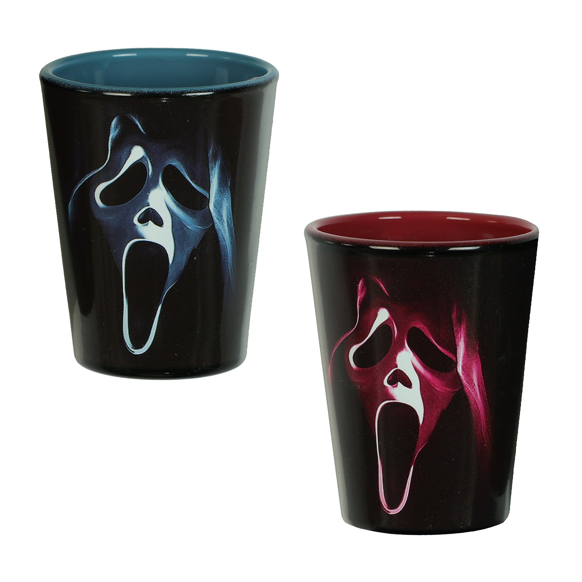 Ghost Face Shot Glasses 4 Pack Horror Movie Standard 1.5 Fluid Oz Cups