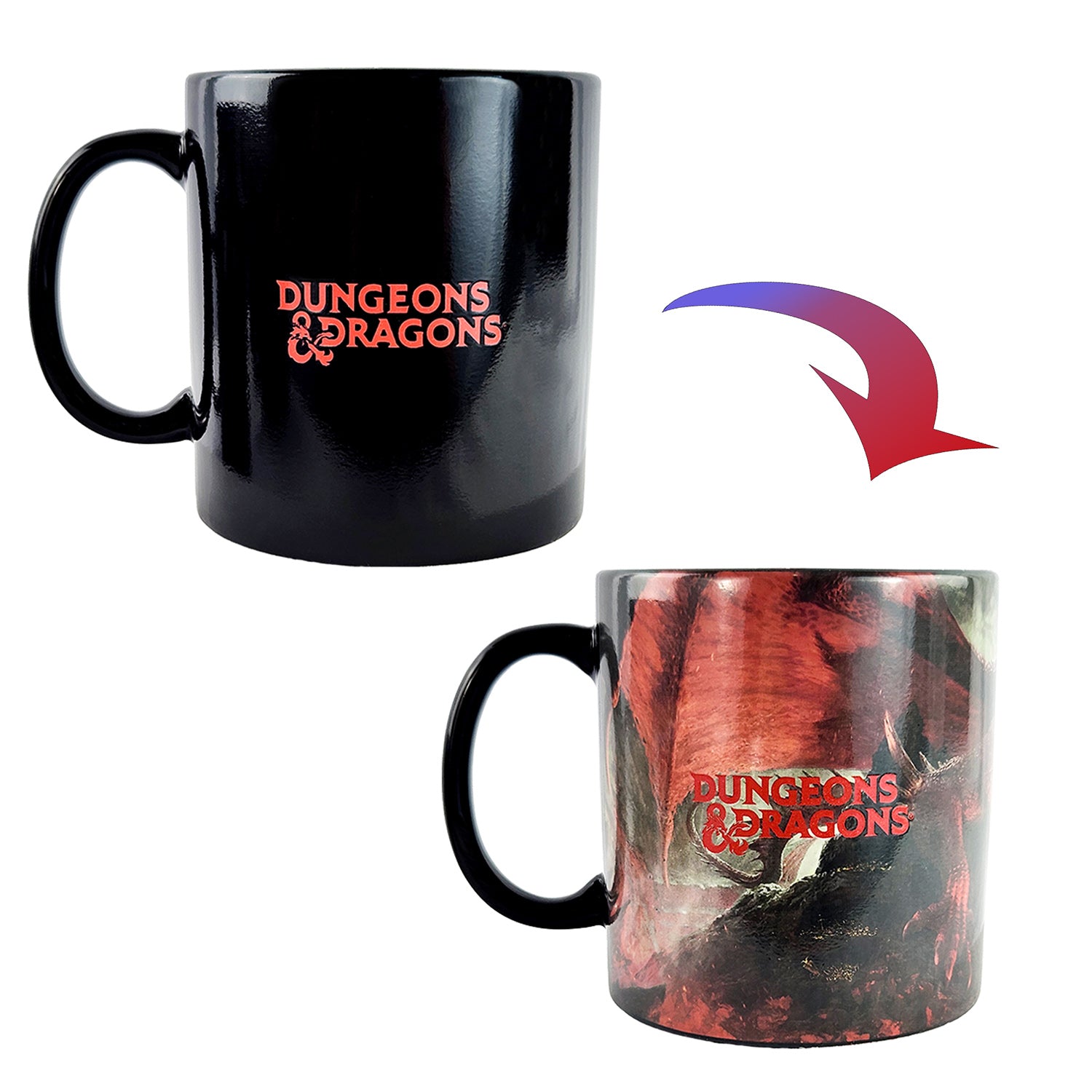 Dungeons & Dragons Mug Heat Activated Scene Changing 15 oz Ceramic Coffee Cup