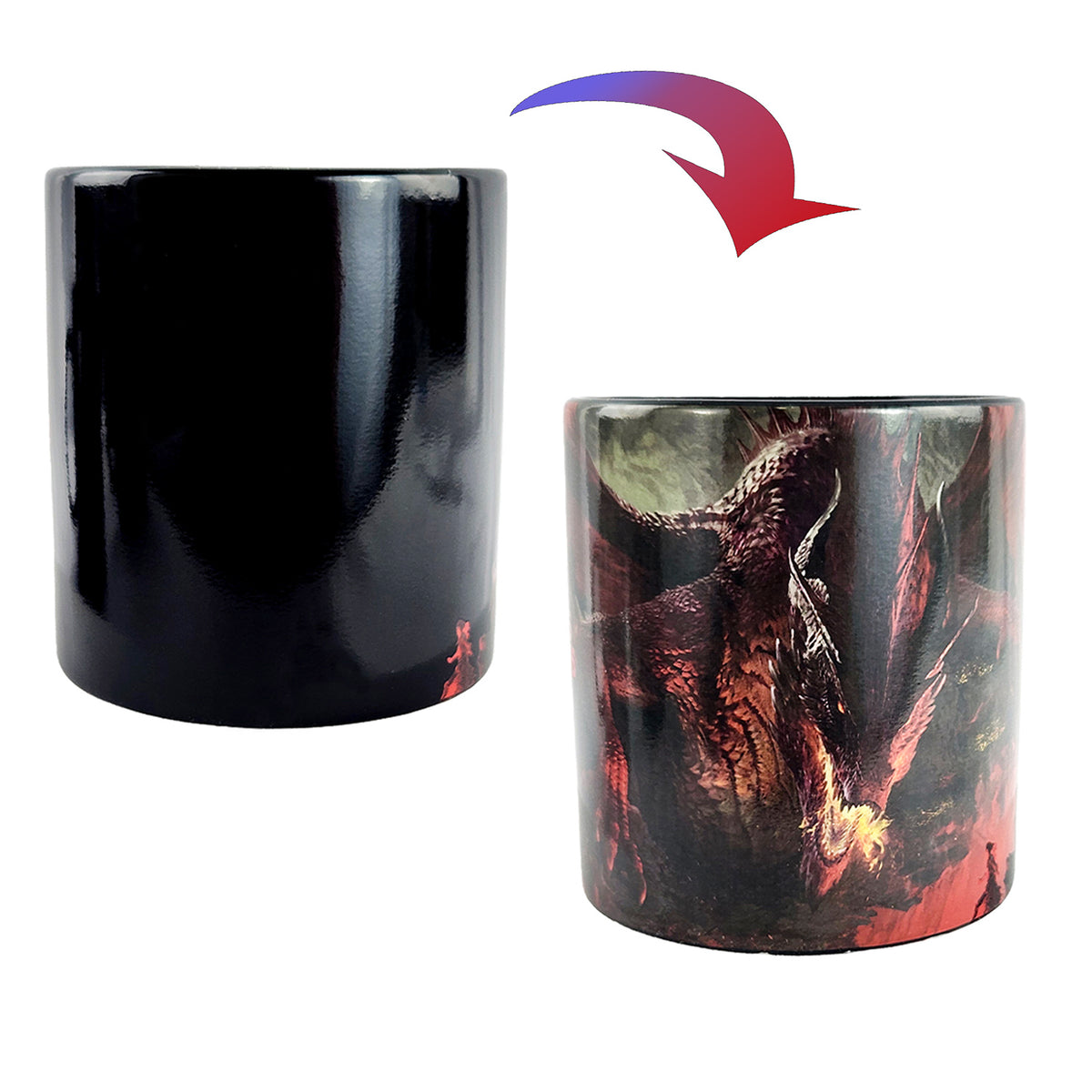 Dungeons & Dragons Mug Heat Activated Scene Changing 15 oz Ceramic Coffee Cup