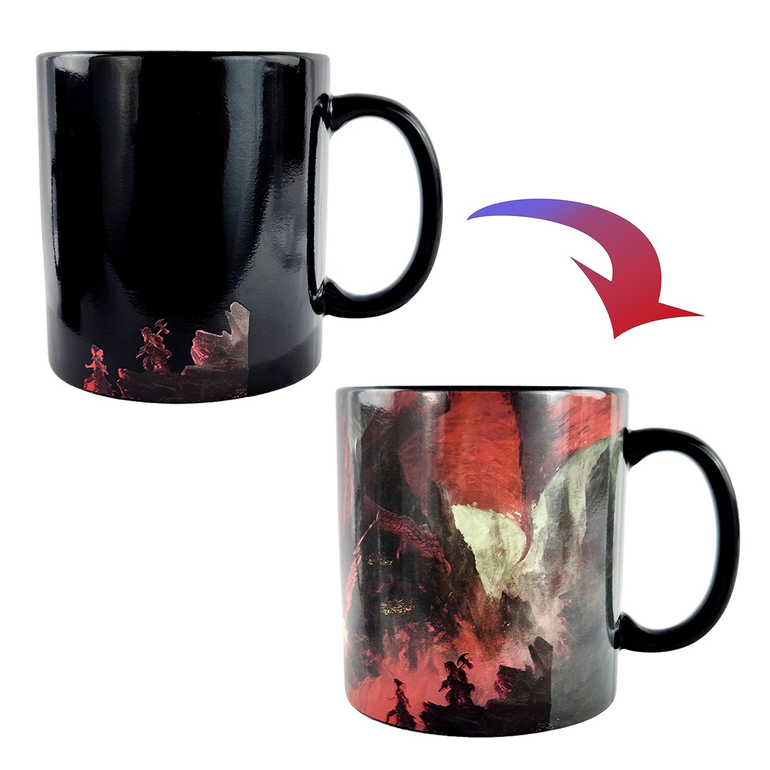 Dungeons & Dragons Mug Heat Activated Scene Changing 15 oz Ceramic Coffee Cup