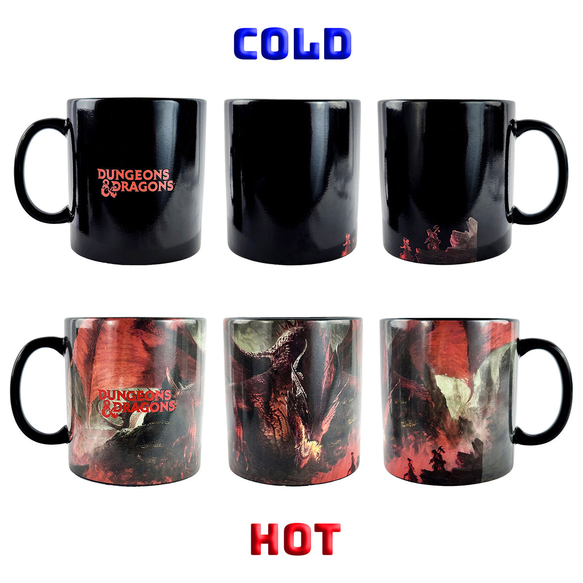 Dungeons & Dragons Mug Heat Activated Scene Changing 15 oz Ceramic Coffee Cup