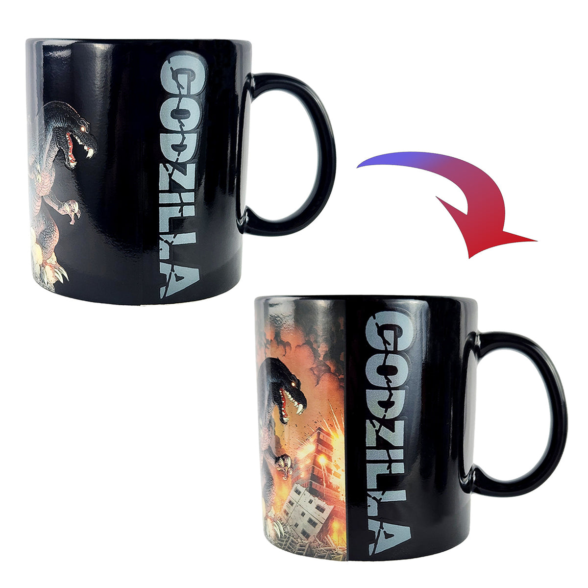 Godzilla Mug Heat Activated 15 oz Color Changing Tea Coffee Cup