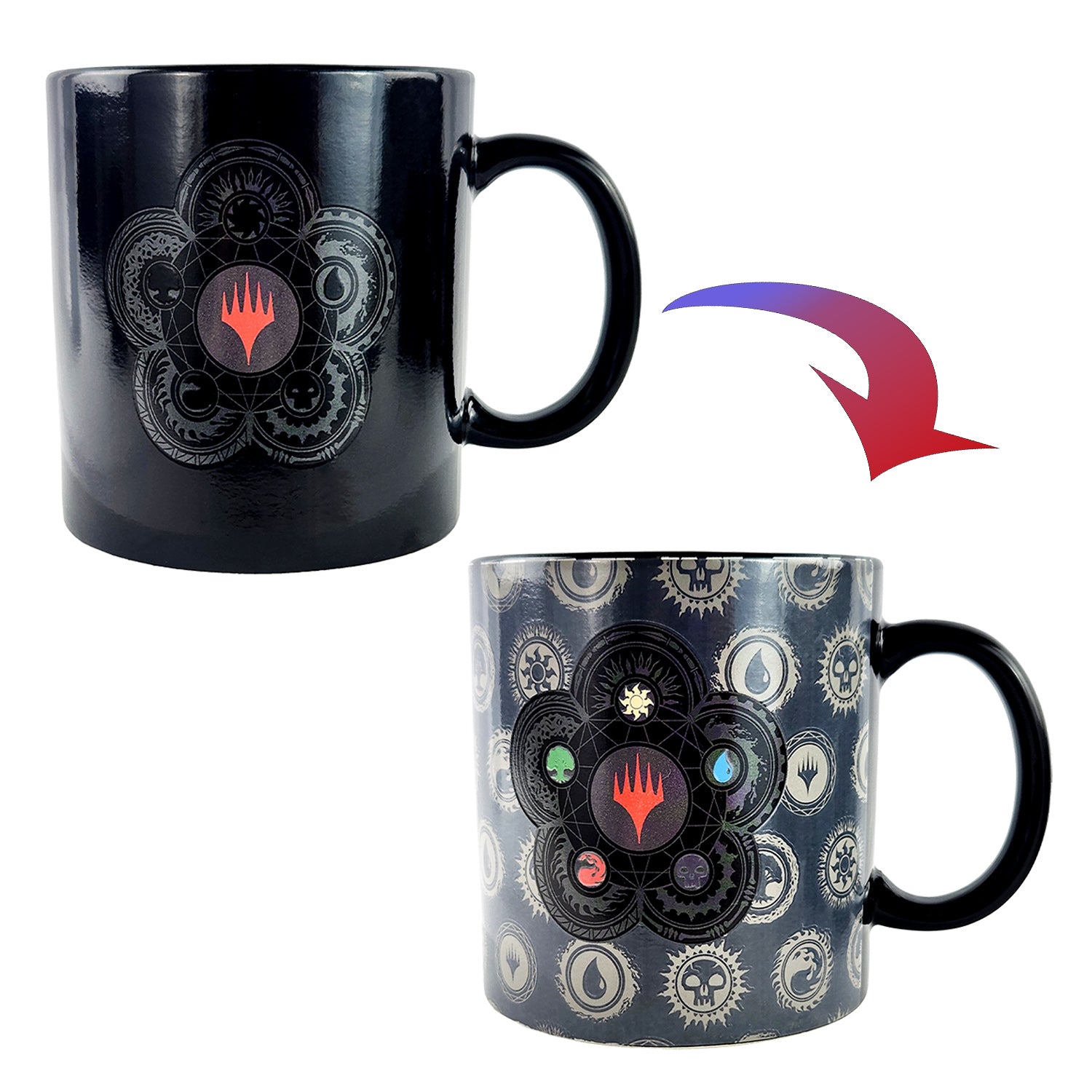 Magic The Gathering Mug 15 oz Ceramic Heat Changing Planeswalker Coffee Cup