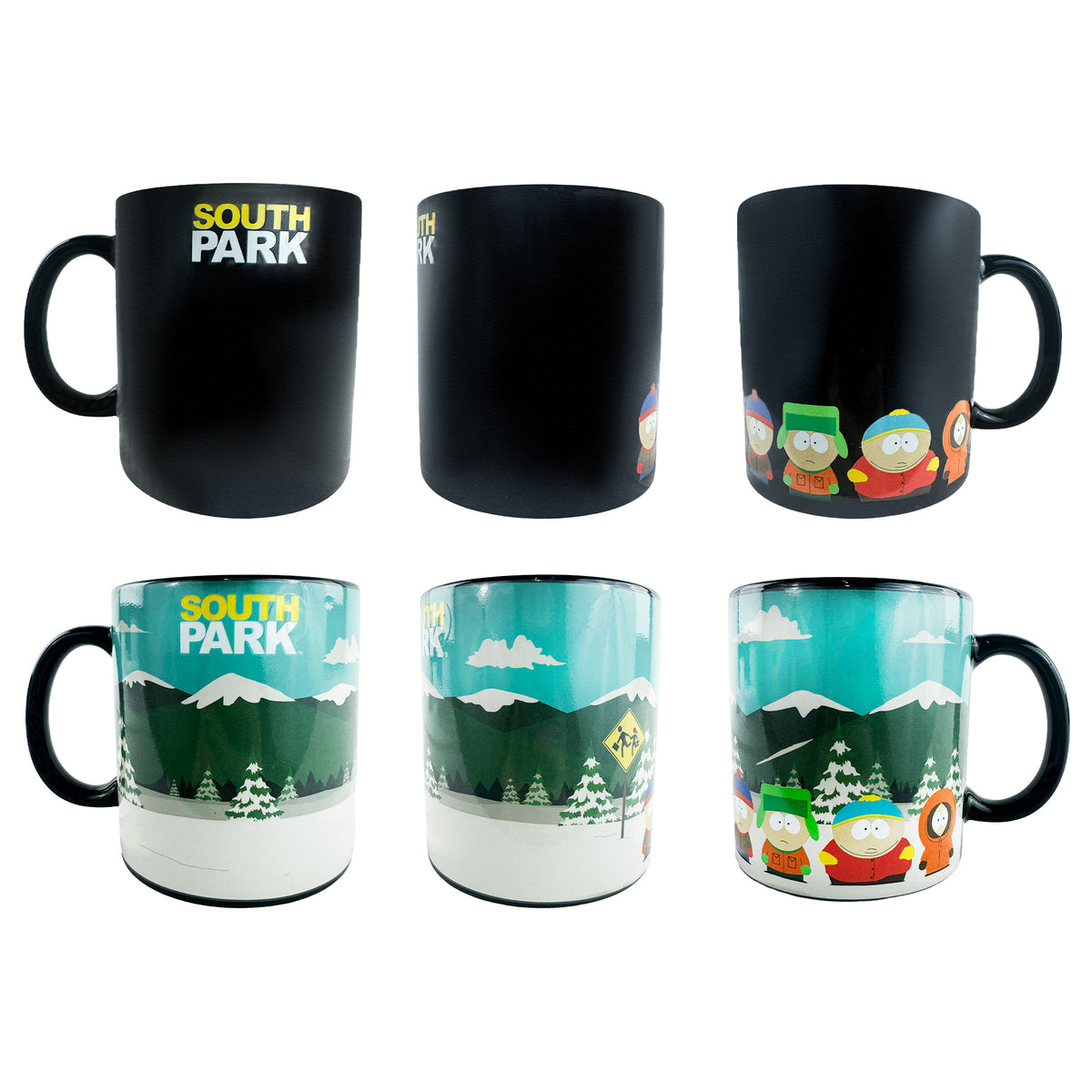 South Park Mug Character Winter Scene Color Changing 15 oz Heat Reactive Cup