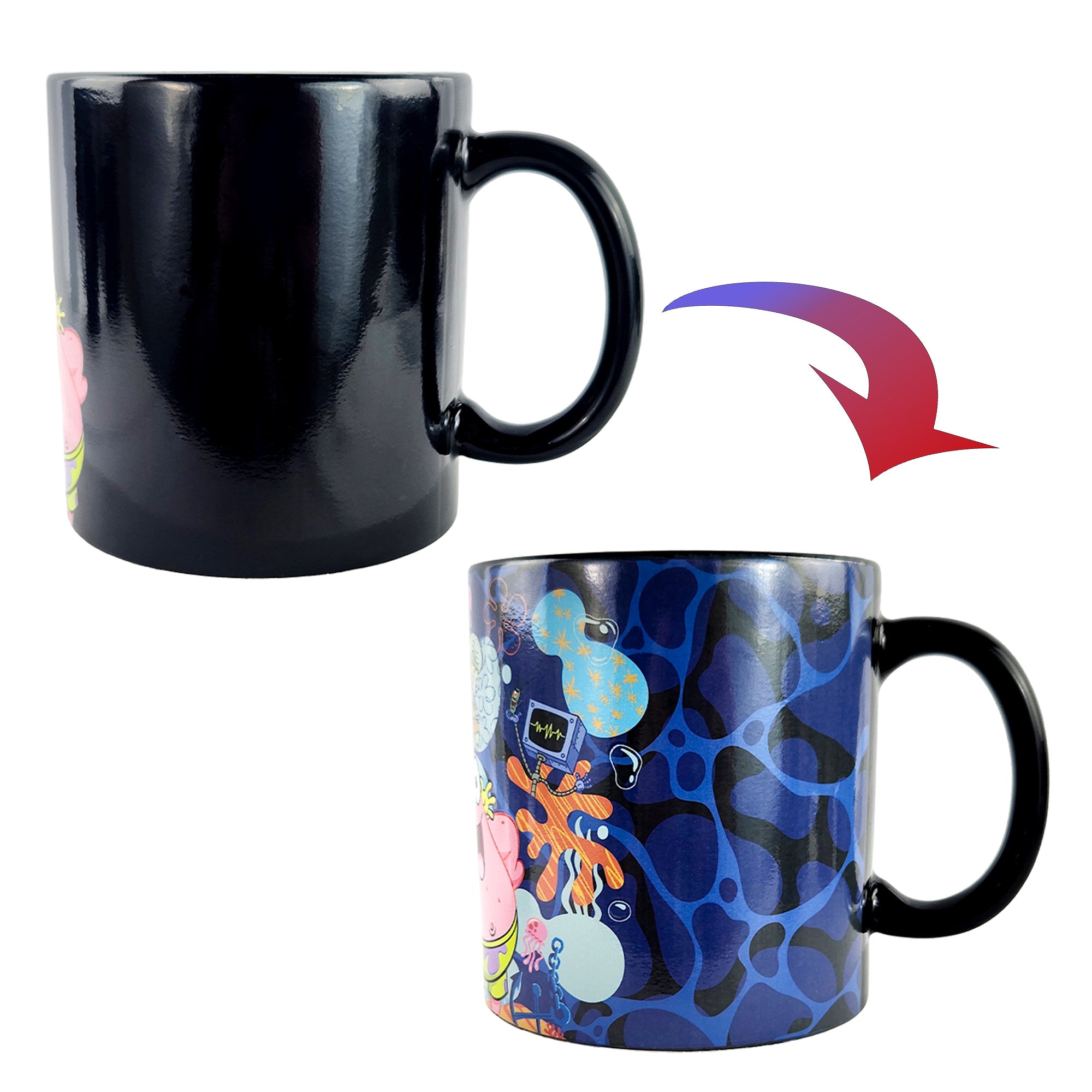 SpongeBob SquarePants Heat Activated Mug Scene Changing 15 oz Tea Coffee Cup