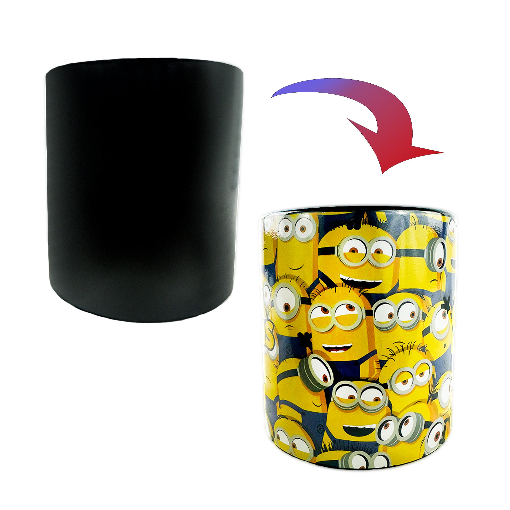 Minions Mug Heat Reactive Color Changing 15 oz Ceramic Coffee Cup