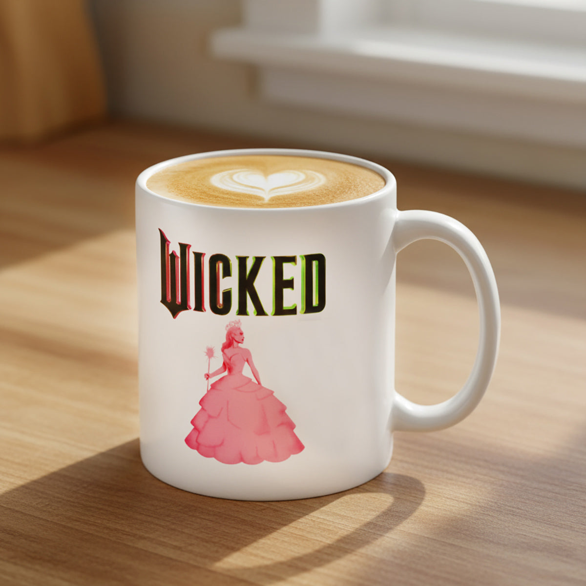 Wicked Glinda and Elphaba Logo Design 11oz Ceramic Coffee Mug